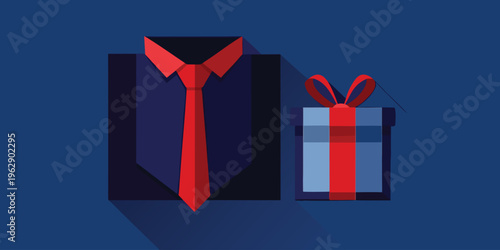 Two beautifully wrapped gift boxes with elegant red ribbon and bows placed beside each other