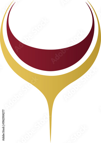 Minimal Wine Glass Logo with Elegant Curve Shape for Bar and Bistro  Design