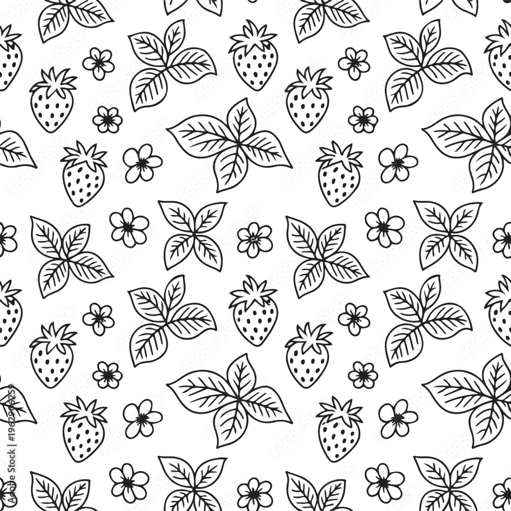 Fototapeta premium Organic Fruit Seamless Pattern Vector Design for Wallpaper and Wrapping Paper