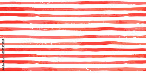 Red and white horizontal stripes with a textured watercolor effect