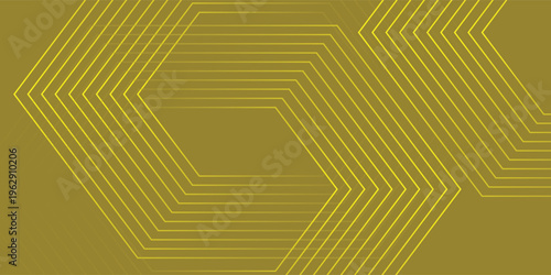 Abstract Olive and Neon Yellow Geometric Wireframe Stack Background