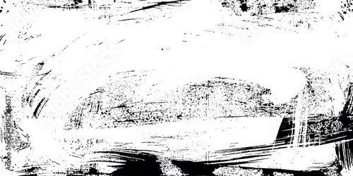 Black and white grunge texture with scratches and smudges on a white background vector graphic design element