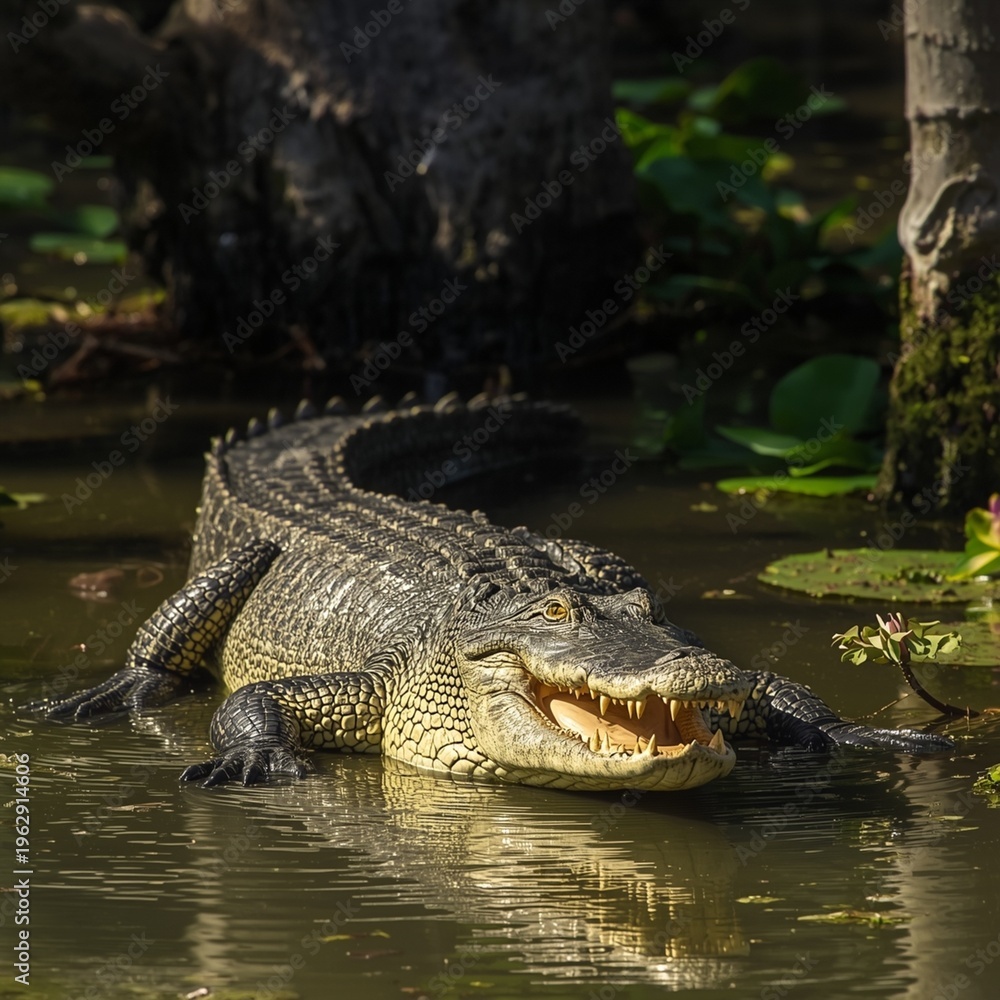 Fototapeta premium alligator in the everglades