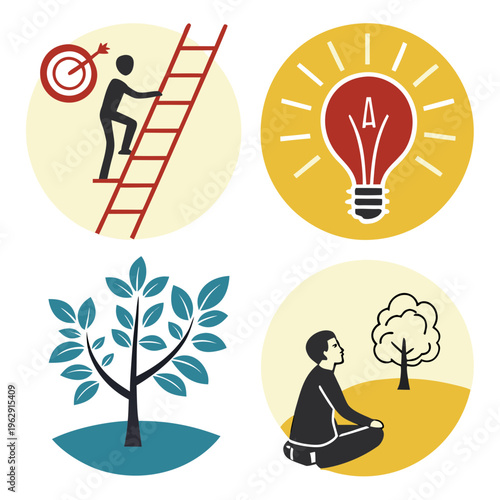 Icons of business and personal growth