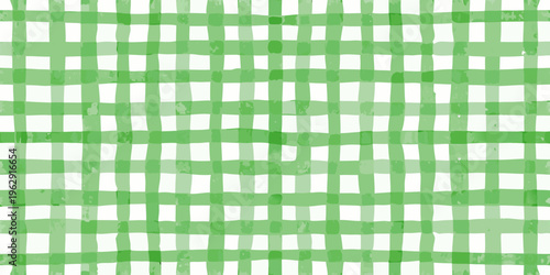A seamless pattern of green and white rectangular checks