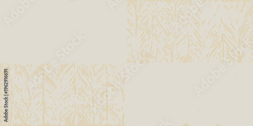 Abstract pattern featuring delicate golden yellow leaf or feather shapes