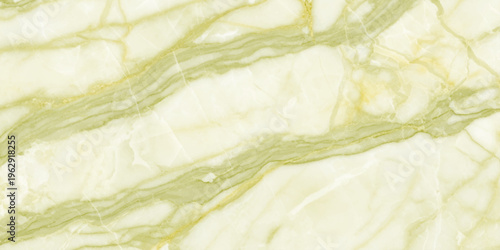 Close-up of white and green marble texture with natural veining patterns