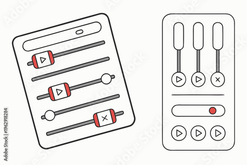 A smartphone and a remote control