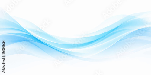 Abstract blue wave background featuring a smooth dynamic flow of light curves and flowing lines in a creative vector design pattern for a modern web backdrop illustration