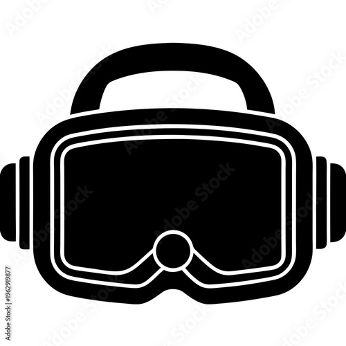 High-quality VR headset icon ideal for digital entertainment and immersive systems.