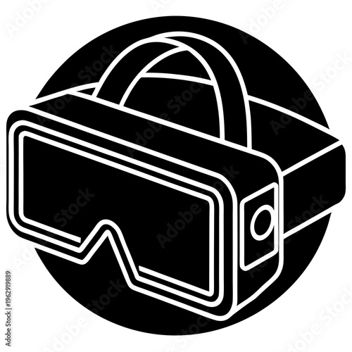 Clean and simple VR icon designed for apps, websites, and technology visuals.