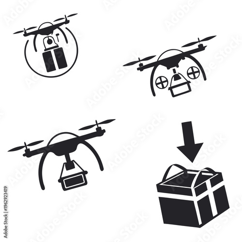 Delivery drone with packages