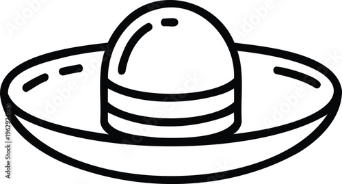 Basket filled with various traditional and stylized food items Vector, illustration