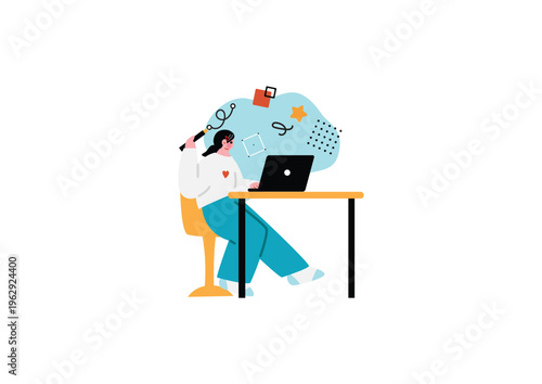 デザイナーの女性のイラスト