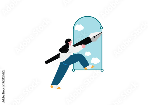 デぁいなーの女性のイラスト