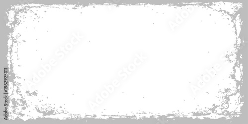 Vintage black ink splash and dirty paint splatter create a grungy vector frame texture on an old paper pattern for a dark artistic border design