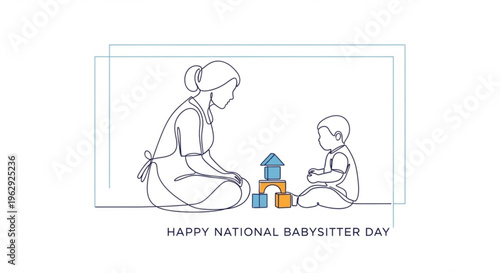 Woman babysitter and child playing with colorful blocks together on floor