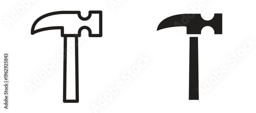 Obraz na płótnie Hammer icon vector design template and illustration EPS10.