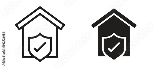 Home insurance icon vector design template and illustration EPS10.