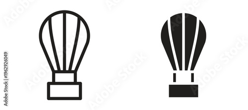 Hot air balloon icon vector design template and illustration EPS10.