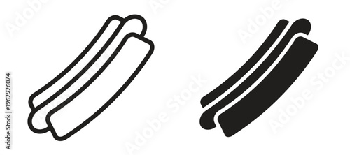 Hot dog icon vector design template and illustration EPS10.