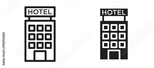 hotel icon vector design template and illustration EPS10.