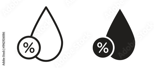 Humidity icon vector design template and illustration EPS10.
