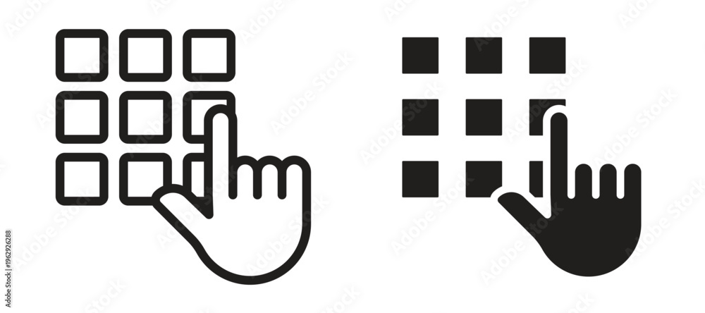 Fotografia Keypad icon vector design template and illustration EPS10.