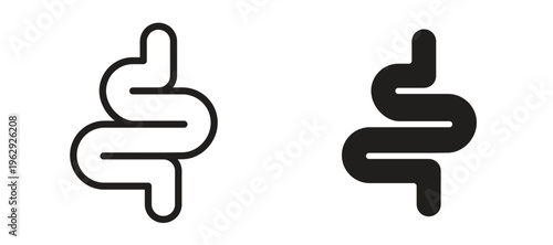 Intestines icon vector design template and illustration EPS10.
