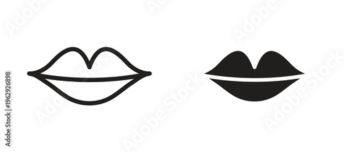 Lips icon vector design template and illustration EPS10.