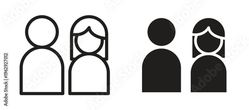 Man and woman icon vector design template and illustration EPS10.