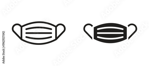 Mask icon vector design template and illustration EPS10.