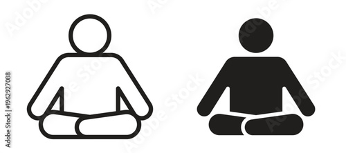 Meditation icon vector design template and illustration EPS10.