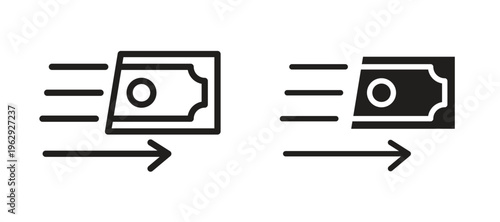 Money Transfer icon vector design template and illustration EPS10.