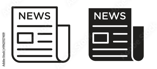 Newspaper icon vector design template and illustration EPS10.