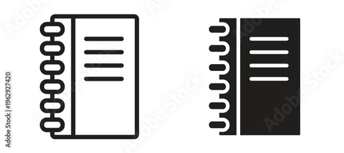 Notebook icon vector design template and illustration EPS10.