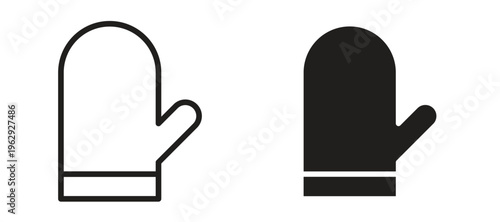 Oven mitt icon vector design template and illustration EPS10.
