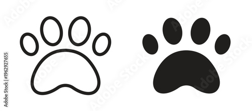 Paw icon vector design template and illustration EPS10.
