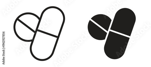 Pills icon vector design template and illustration EPS10.