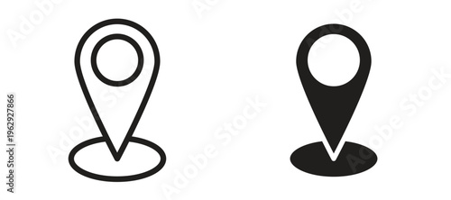 Cuadro en lienzo Pin icon vector design template and illustration EPS10.