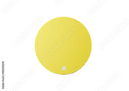Simple yellow circle with small white dot on black