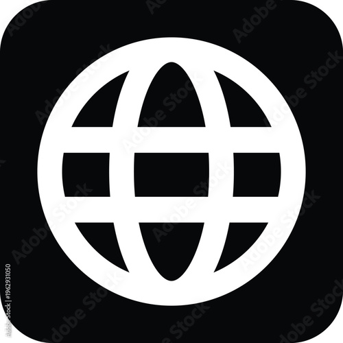 Global Connectivity World Icon Sign