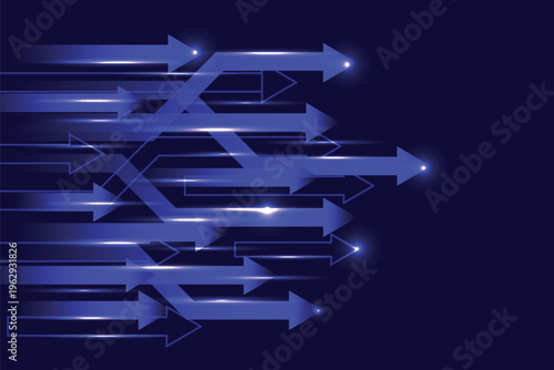 Fast moving arrows business technology background