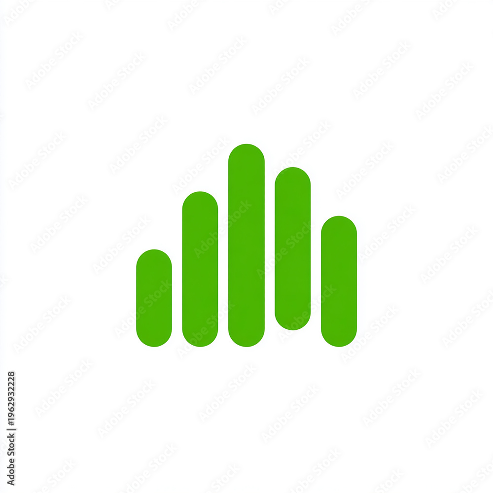 Obraz premium Rising Green Chart Arrow Isolated on White, Profit Growth and Economic Progress Concept made with generative AI