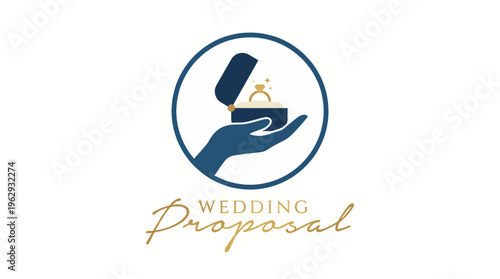 This stunning image features a hand holding an open ring box, showcasing an exquisite engagement ring, symbolizing love, commitment, and the joy of marriage proposals.