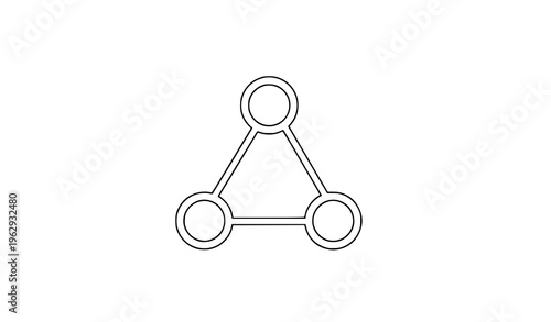 Third party collaboration middleware line icon network vector illustration