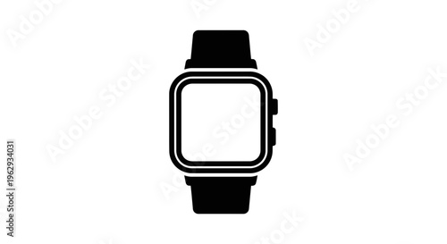 Black smartwatch with square face and band