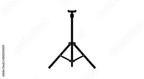 Black tripod stand for photography or video production equipment
