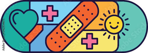 Colorful rainbow nail polish bottle with dripping brush, vibrant multicolored manicure lacquer, isolated on white background