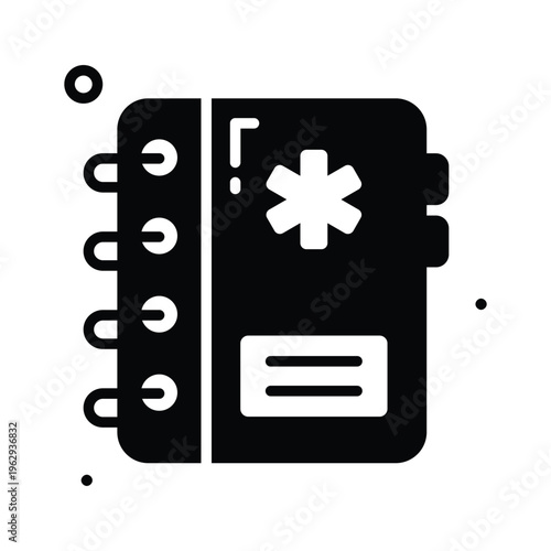 Trendy glyph icon for hospital directory and navigation system